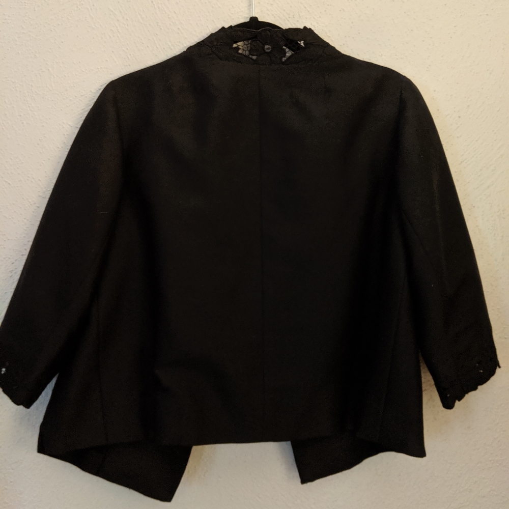 Black Vintage Cropped Chinese Jacket - Picture 7 of 9